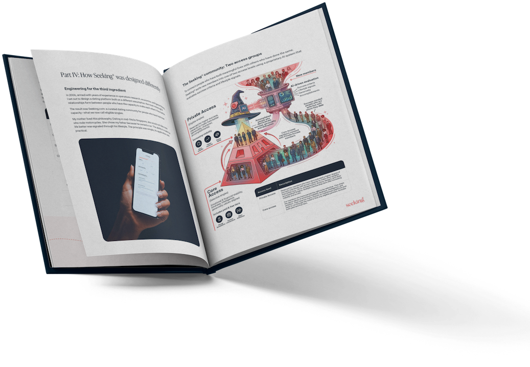 The Seeking position paper, The Science of Extraordinary Relationships, shown as a printed book